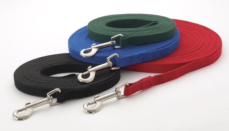 Guardian Gear Cotton Web Dog Training Lead 15'x5/8", Red - Image 4